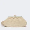 Large raffia-effect pasticcino bag, turtledove