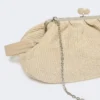 Large raffia-effect pasticcino bag, turtledove