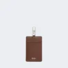Leather badge holder, cocoa
