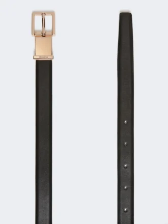 Leather belt, black