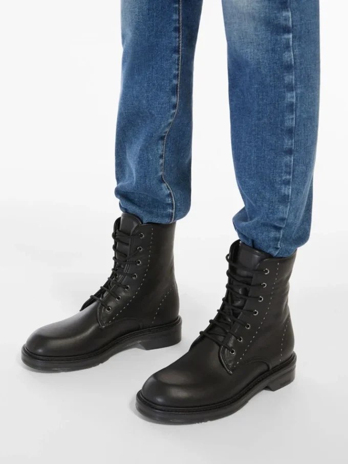 Leather combat boots, black Leather combat boots, black