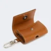 Leather earphone pouch, rust Leather earphone pouch, rust