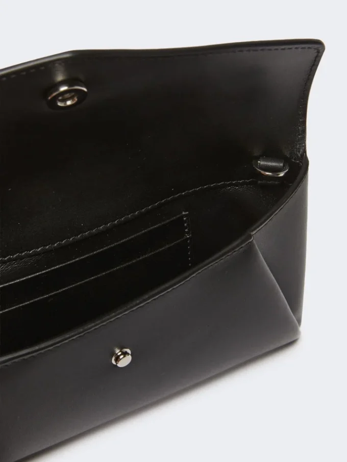 Leather envelope wallet, black Leather envelope wallet, black