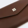 Leather envelope wallet, cocoa Leather envelope wallet, cocoa