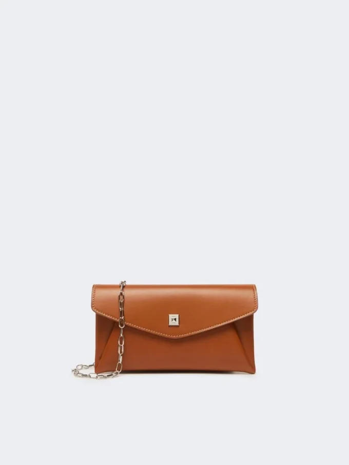 Leather envelope wallet, rust