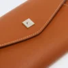 Leather envelope wallet, rust