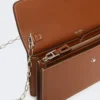 Leather phone pouch, amber brown Leather phone pouch, amber brown