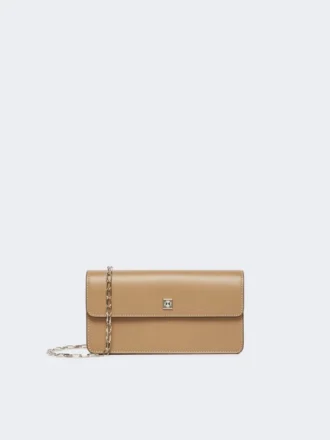 Leather phone pouch, mud