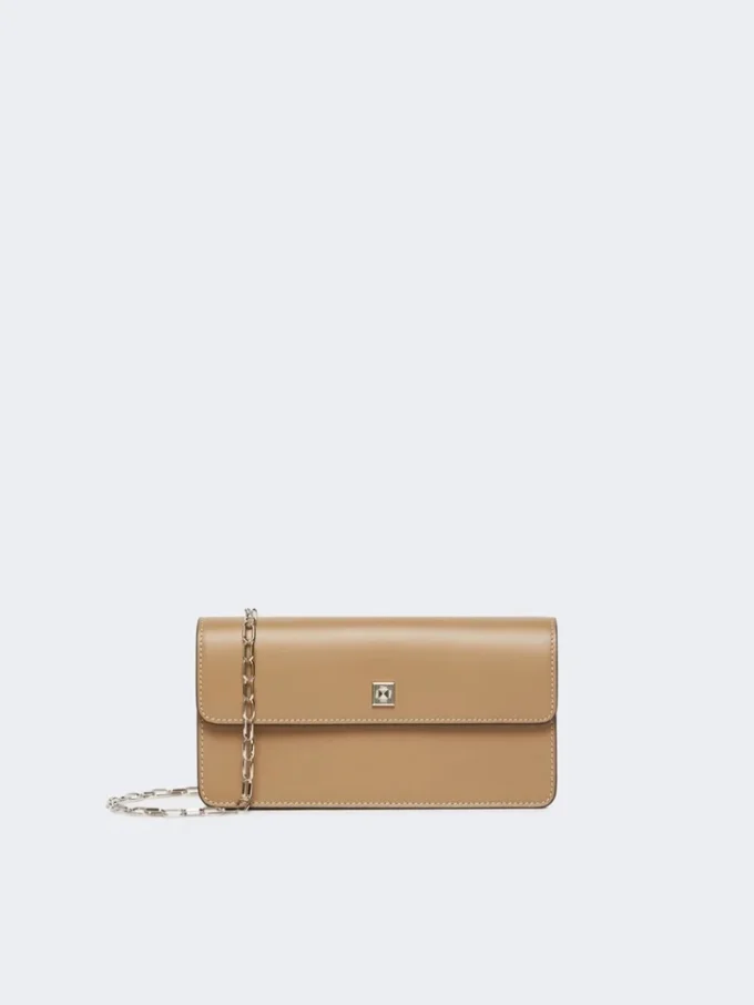 Leather phone pouch, mud Leather phone pouch, mud