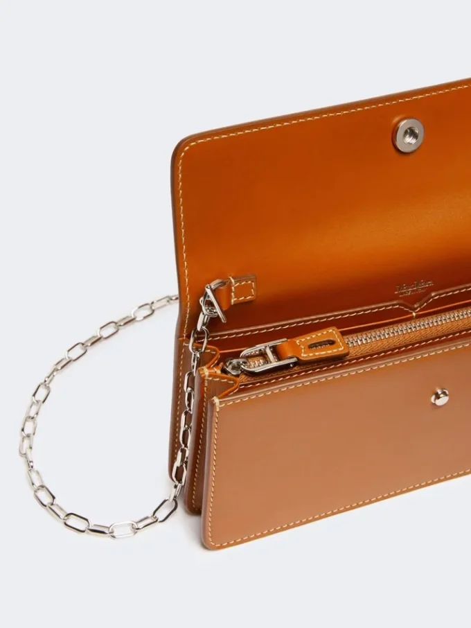 Leather phone pouch, rust Leather phone pouch, rust