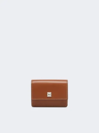 Leather purse, amber brown