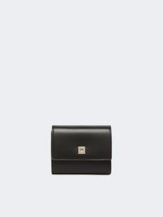 Leather purse, black