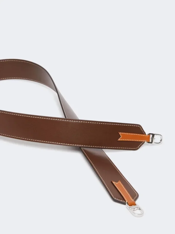 Leather shoulder strap, cocoa Leather shoulder strap, cocoa