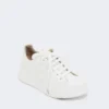 Leather sneakers, optical white