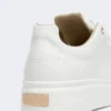 Leather sneakers, optical white