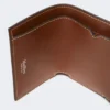 Leather tri-fold purse, amber brown Leather tri-fold purse, amber brown