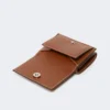 Leather tri-fold purse, amber brown Leather tri-fold purse, amber brown