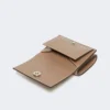 Leather tri-fold purse, mud Leather tri-fold purse, mud