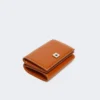 Leather tri-fold purse, rust Leather tri-fold purse, rust