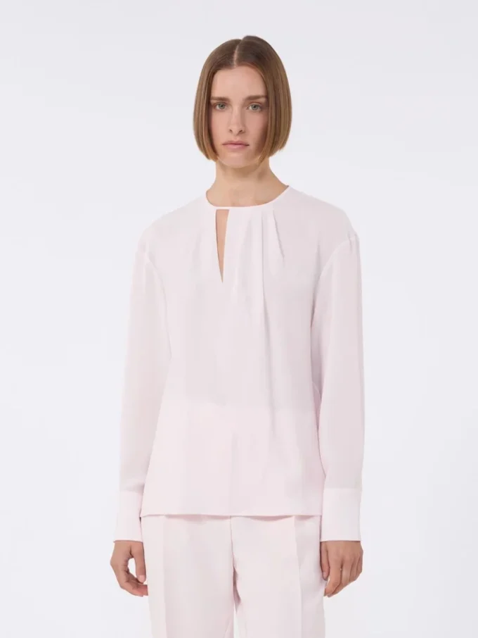 Lightweight cady blouse, pink
