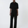Lightweight cady jumpsuit, black