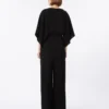 Lightweight cady jumpsuit, black