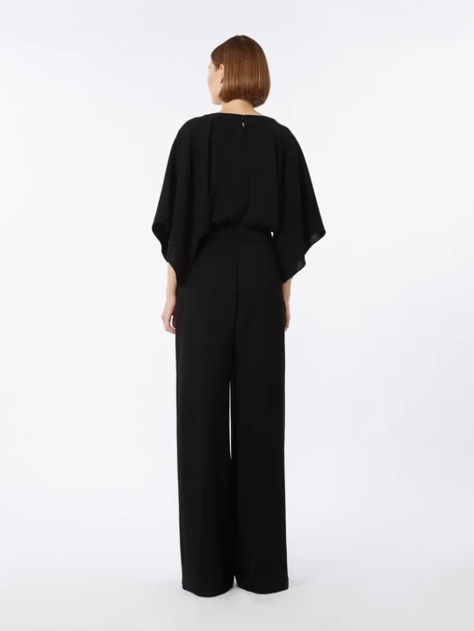 Lightweight cady jumpsuit, black