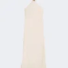 Lightweight satin dress, beige pink Lightweight satin dress, beige pink