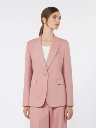 Linen and cotton canvas blazer, antique rose
