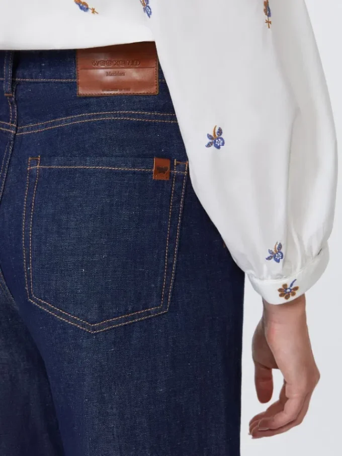 Linen and cotton denim jeans, navy Linen and cotton denim jeans, navy