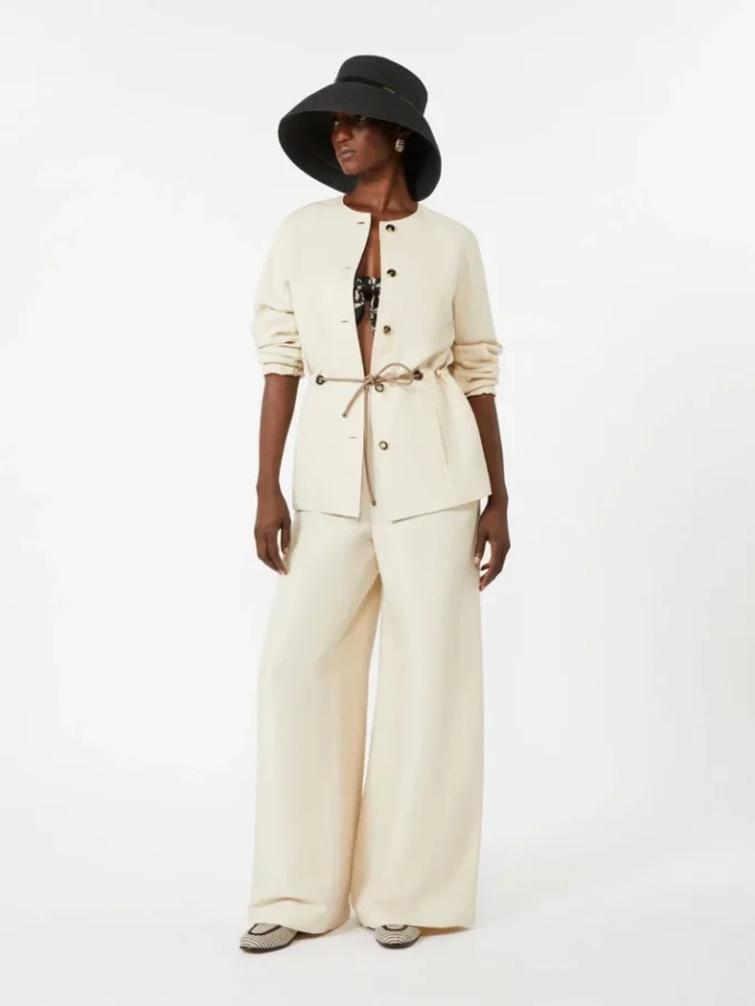 Linen and silk trousers, beige Linen and silk trousers, beige