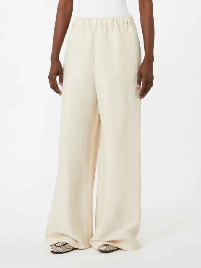 Linen and silk trousers, beige Linen and silk trousers, beige