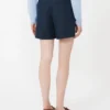 Linen basketweave shorts, midnightblue Linen basketweave shorts, midnightblue