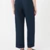 Linen basketweave straight trousers, midnightblue Linen basketweave straight trousers, midnightblue