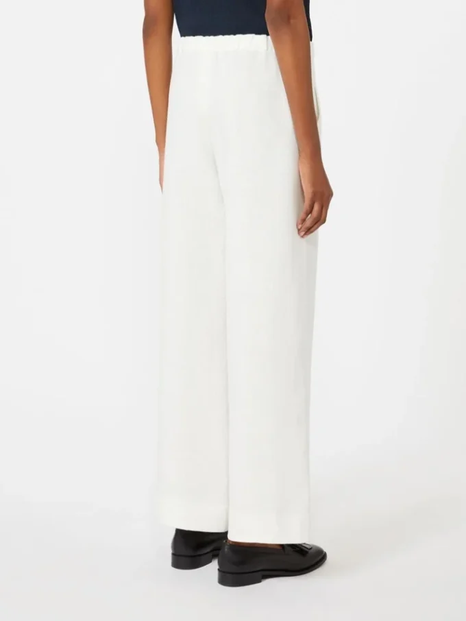 Linen basketweave trousers, white Linen basketweave trousers, white