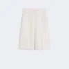 Linen bermuda shorts, beige