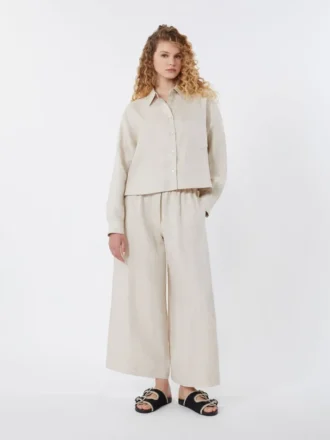Linen canvas jacket, ecru