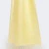 Linen stole with fringes, yellow Linen stole with fringes, yellow