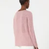 Linen yarn basic sweater, antique rose Linen yarn basic sweater, antique rose