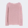 Linen yarn basic sweater, antique rose Linen yarn basic sweater, antique rose