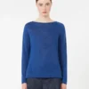 Linen yarn basic sweater, cornflower blue Linen yarn basic sweater, cornflower blue