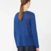 Linen yarn basic sweater, cornflower blue Linen yarn basic sweater, cornflower blue