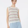 Linen yarn waistcoat, multicolour Linen yarn waistcoat, multicolour