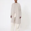 Long alpaca and wool cardigan, sand Long alpaca and wool cardigan, sand