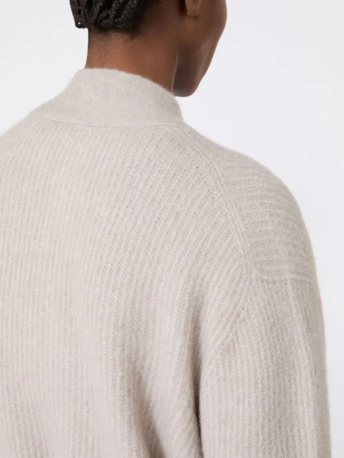 Long alpaca and wool cardigan, sand Long alpaca and wool cardigan, sand