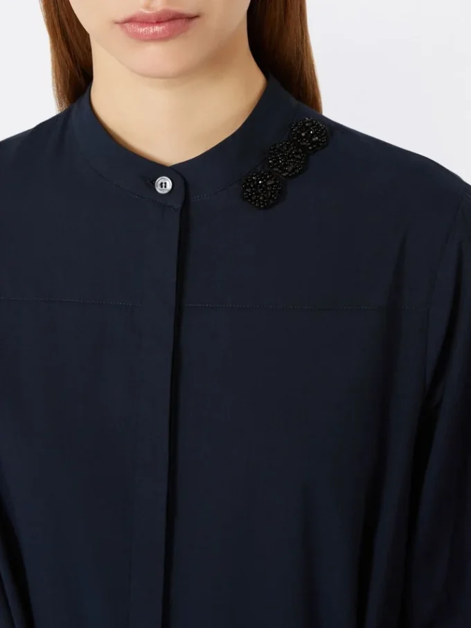 Long cotton voile dress, ultramarine Long cotton voile dress, ultramarine