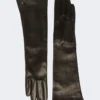 Long nappa leather gloves, black Long nappa leather gloves, black