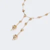 – long necklace with double pendant, gold