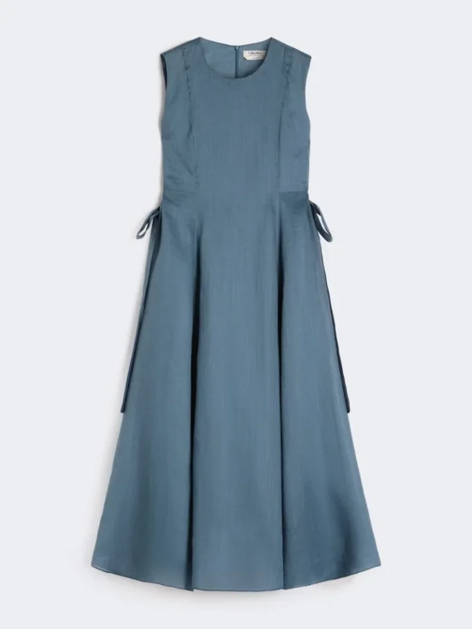 Long ramie dress, sky blue Long ramie dress, sky blue
