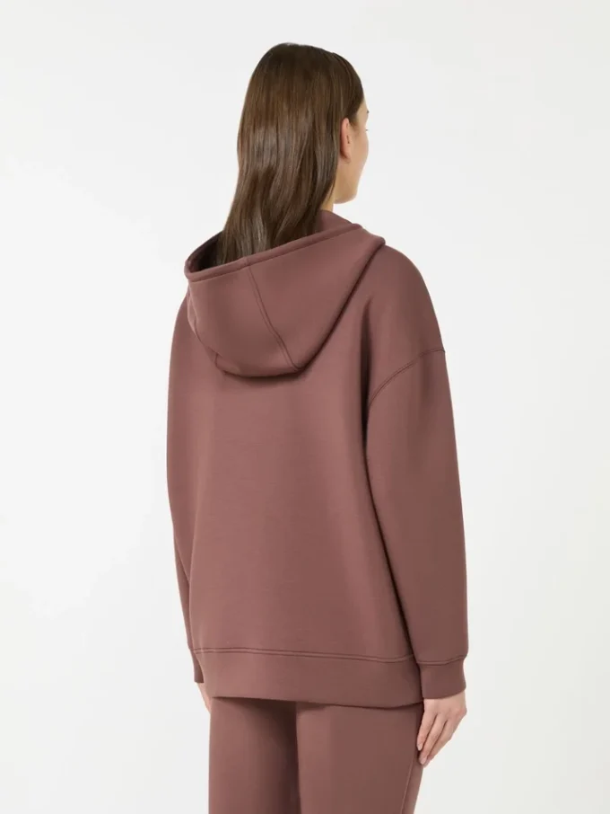 Long scuba jersey sweatshirt, brown Long scuba jersey sweatshirt, brown